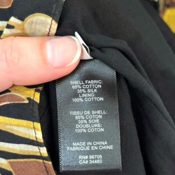 Rebecca Taylor Women’s Large Daphne Fleur Cotton Silk Blend Midi Dress Fall - Picture 5 of 8